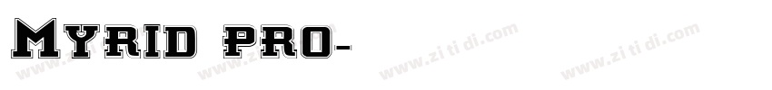 Myrid pro字体转换